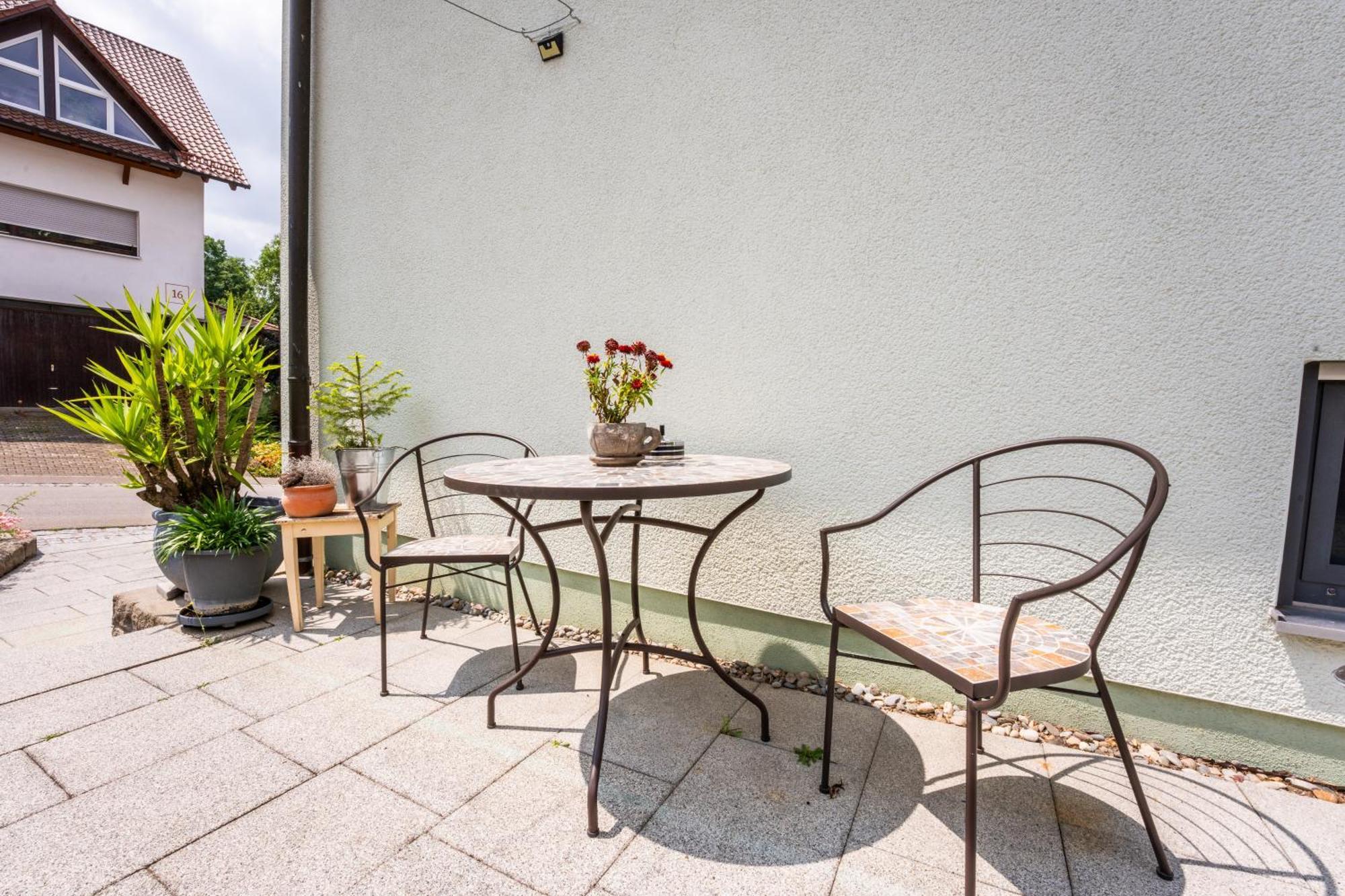 Laendliche 2-Zimmer Wohnung Bad Ditzenbach Kültér fotó